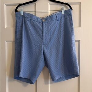 Peter Millar Blue Flat Front Shorts